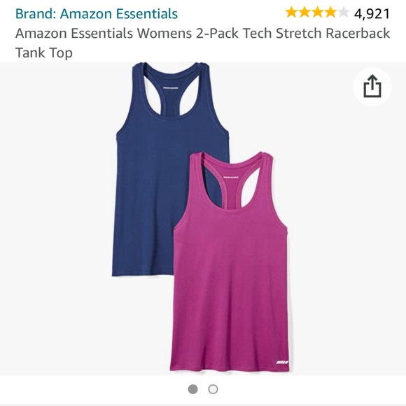 2-pack -Amazon Essentials womens Tank Top - S - Picture 1 of 2